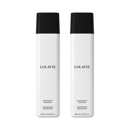 LolaVie Restorative Shampoo - 8.5 oz, 2 Pack - Repairs Look of Damage, Protects from Breakage, Reduces Frizz for 12x Softer, Smoother Hair - Gentle, Color Safe - All Hair Types