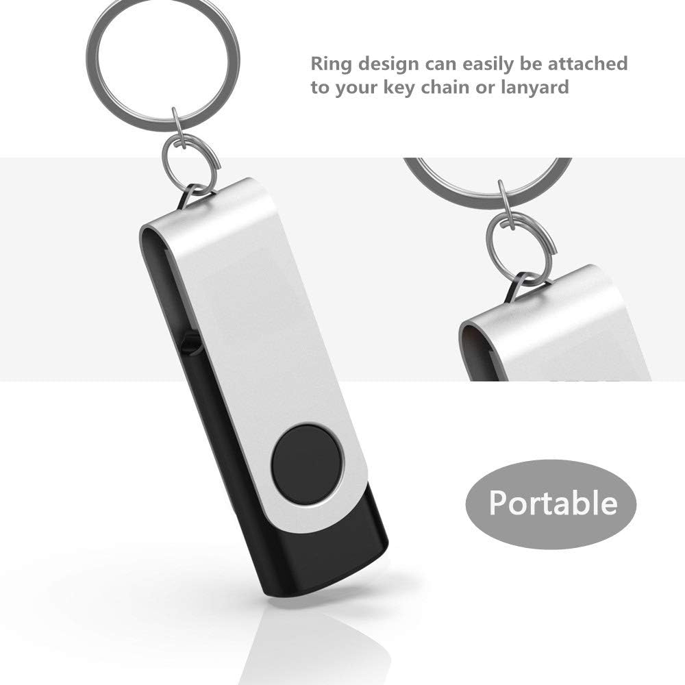 Aiibe 4GB Flash Drive Bulk USB Flash Drive 4GB 50 Pack USB 2.0 Thumb Drives Memory Stick USB Drive 4GB Zip Drives USB 4GB Wholesale, Black