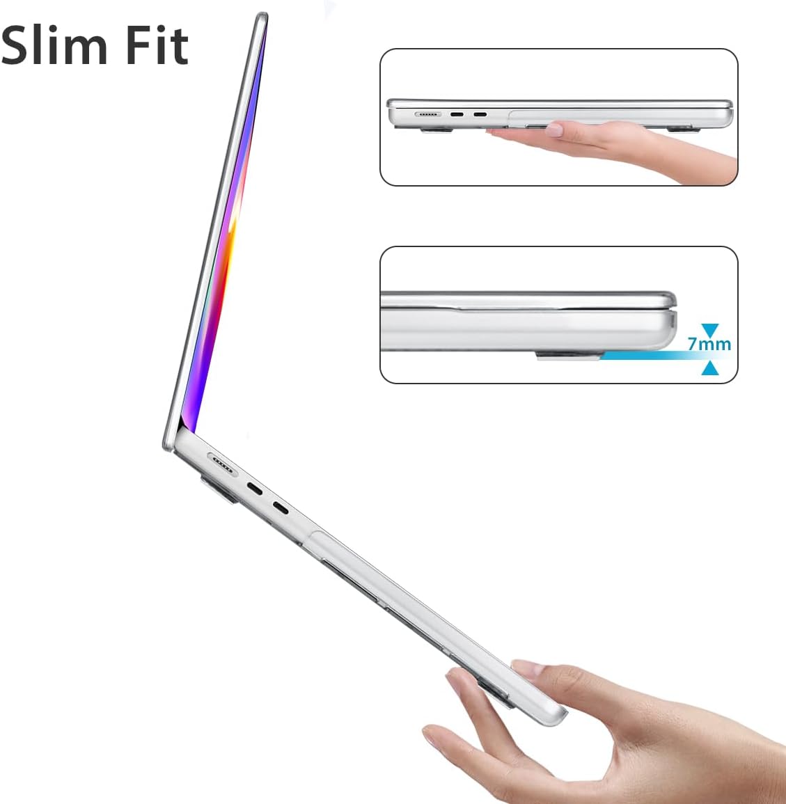 Compatible with 2025 2024-2022 MacBook Air 13 inch Case M4 A3240 M3 A3113 M2 A2681, Hard Shell&Keyboard Cover&Screen Film&Webcam Cover for New M4 Mac Air 13.6 inch with Touch ID, Cute Animal