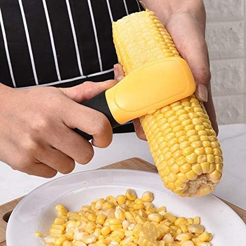 Corn Peeler, Corn Stripper Knife, Kitchen Corn Cob Remover Serrated Vertical Blade Remover