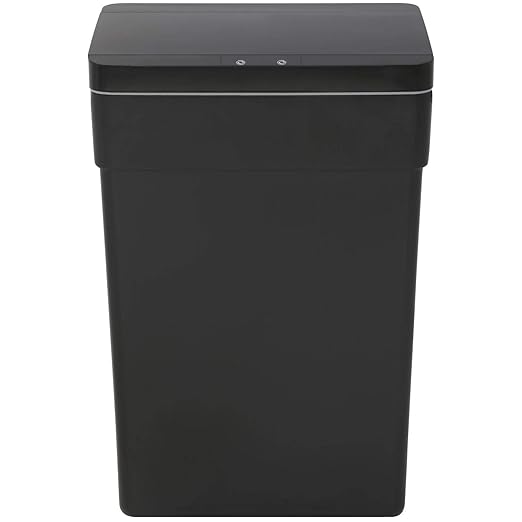 BestOffice 13 Gallon Trash Can Automatic Kitchen Trash Can Touch Free High-Capacity Garbage Can with Lid for Bedroom Bathroom Home Office 50 Liter (Black, 1) (1, Black)