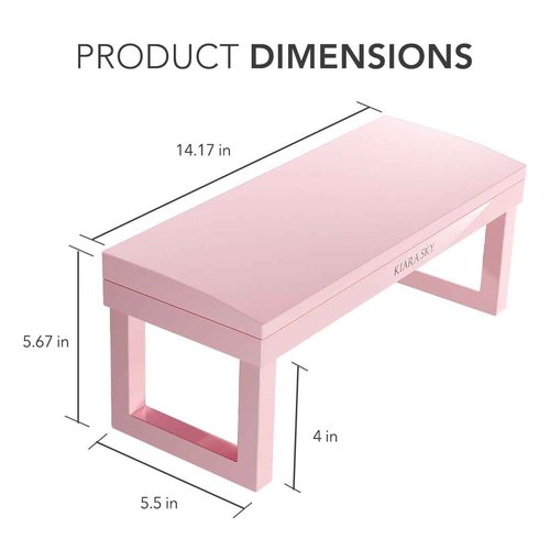 Kiara Sky Arm Rest - Acetone Resistant & Waterproof for Manicure & Pedicure Technician Stations - Pink