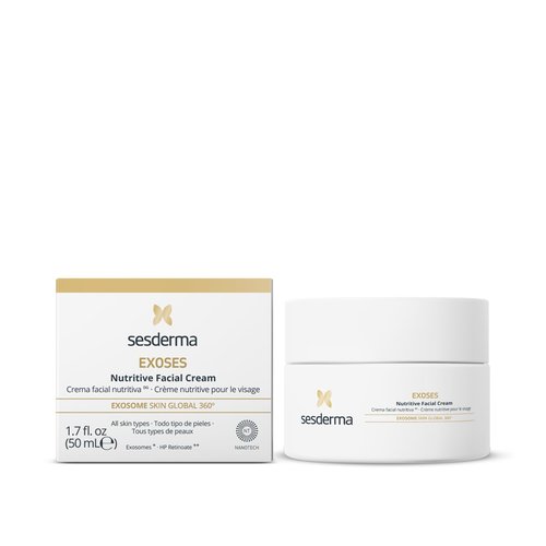 Sesderma EXOSES Cream – Daily Moisturizer with Cosmetic-Grade Exosomes – Nourishing Formula for Radiant & Smoother-Looking Skin – Suitable for Most Skin Types – 1.7 fl oz