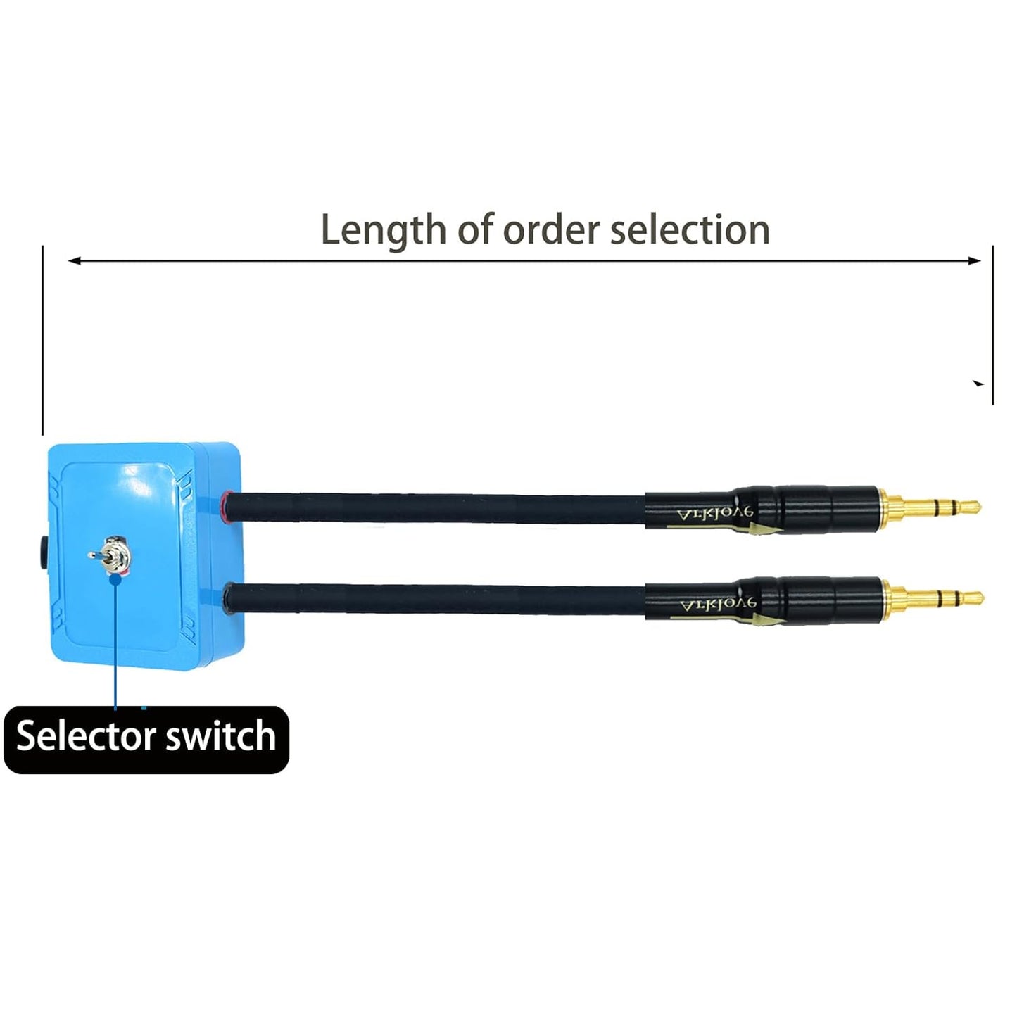 Arklove 5ft Shielded 1/8" aux Input 3.5mm Female to 2X 3.5 Output Splitter Stereo Audio Video Cable Out 3.5 Male to Two 3.5 Male in Dual Speaker Cord 24k Gold Plated