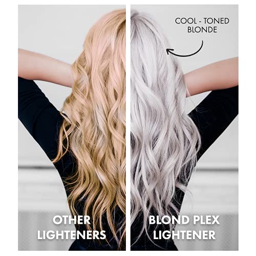 Blond Plex Extreme Lifting 10X Levels - Black/Charcoal Dust Free Lightener Powder Cool-Toned & Bright Finish - Made in Italy 500g / 17.63oz