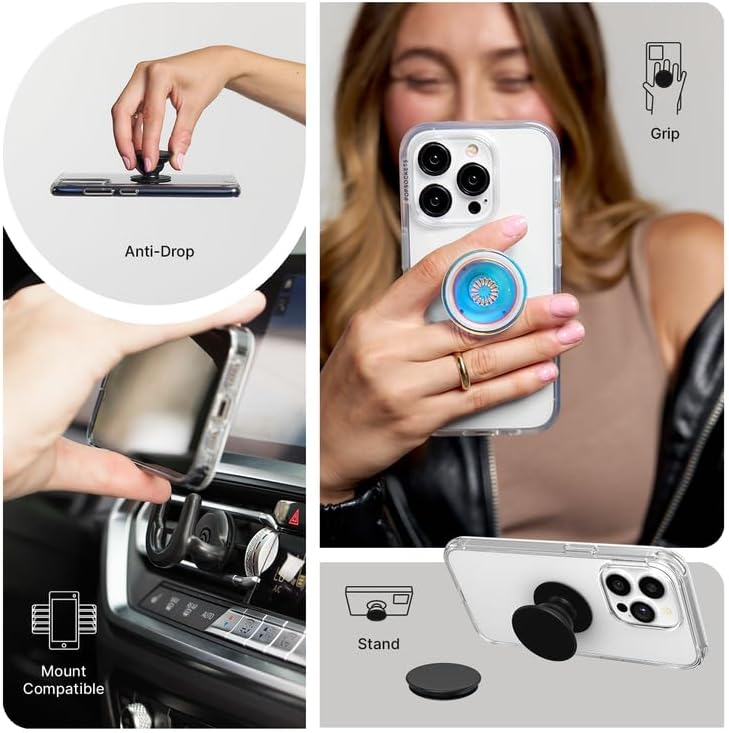 PopSockets Phone Grip with Expanding Kickstand, Adhesive Grip - Rosy Waves
