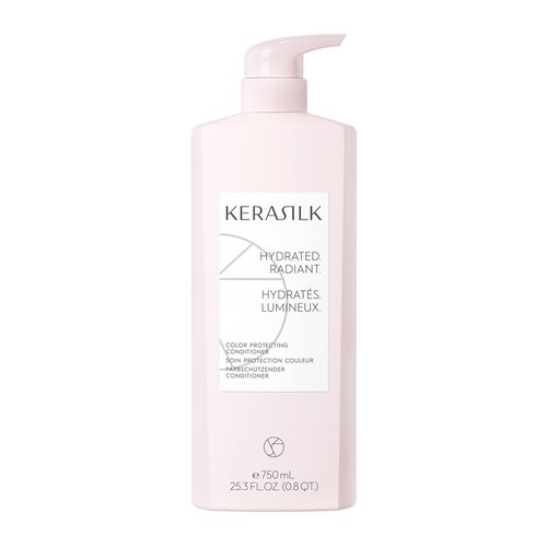 KERASILK Color Protecting Conditioner | Prevents Premature Color Fading | Detangles |Hydrates & Enhances Shine | For Color Treated & Lightened Hair | Ideal For All Hair Types & Textures | 750ml