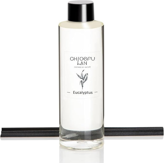Eucalyptus Diffuser Refill Scented Oil 6.76 fl oz Natural Essential Oil - Best for Farmhouse Bathroom Decor, Air Diffuser, 0% Alcohol, Non Toxic Air Freshener