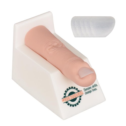 MedEduQuest Ingrown Nail Trainer Kit with Base, Ingrown Nail Simulator for Medical Education, Wound Care Training Model
