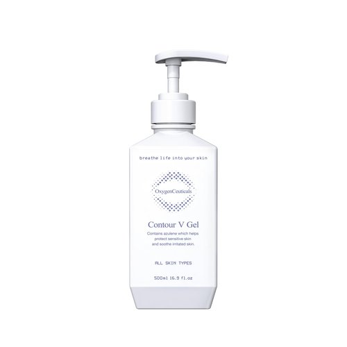 OxygenCeuticals Contour V Gel – Premium Azulene Calming Gel Serum with Sodium Guaiazulene Sulfonate, Centella & Herbal Extracts, Soothing & Hydrating Care for Sensitive Skin. 16.9 fl.oz (500ml)