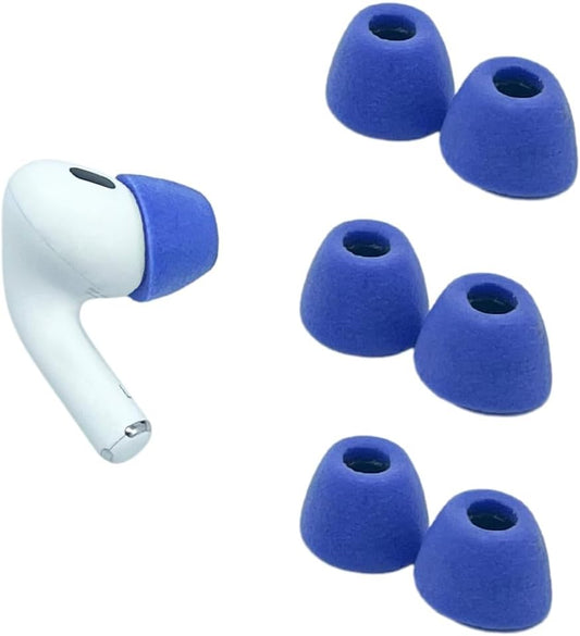 Comply Memory Foam Replacement Earbud Tips for Apple AirPods Pro 1 & 2 | Ultimate Comfort, Secure Fit, Superior Noise Isolation | Anti Slip, Prevent from Falling Out | Blue, Small (3 Pairs)