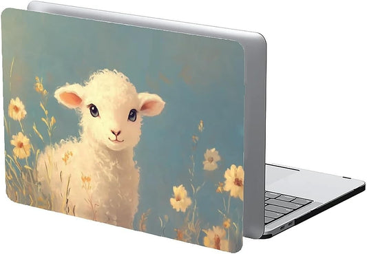 Compatible with MacBook Air 13.3 13.6 Inch Case 2022 2021 2020 2019 Plastic Hard Shell Case Cover,13.6 Air (A2681) M2 2022, Cute Little Lamb