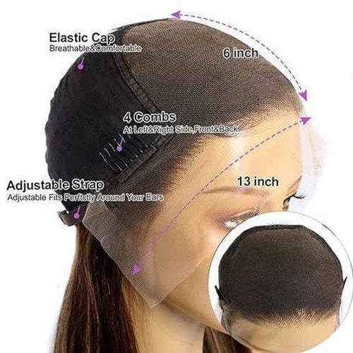 CHUDI 13x6 HD Transparent Lace Front Wigs Human Hair Pre Plucked 220 Density Brazilian Body Wave Frontal Wigs Human Hair with Baby Hair Natural Hairline Natural Black 22 Inch