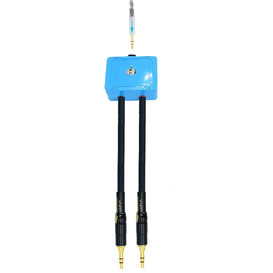 1ft Sound Channel swicher 1/8" aux Input 3.5mm Female to 2X 3.5 Output Switch Selector 2 in 1 Out R/L Stereo Audio 1 in 2 Out Stereo Audio Splitter with Phone pc Player