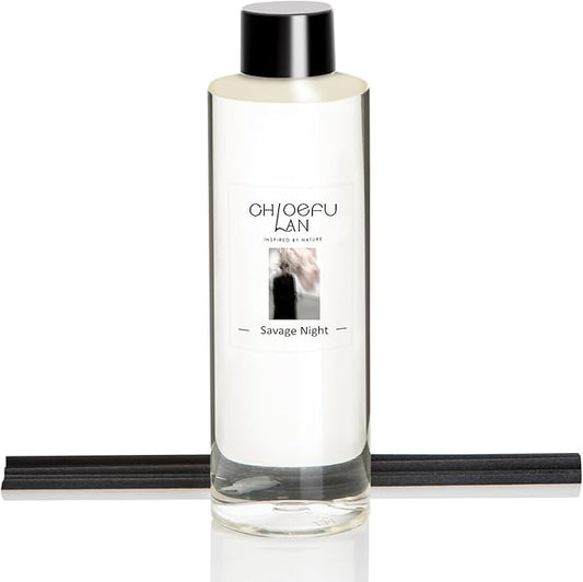 Savage Night Scented Oil Diffuser Refill 6.76 fl oz Natural Scented Oil, Woody Aromatic Home Fragrance for Daily Use, Air Freshener, 0% Alcohol, Blend to Promote Sleep & Relieve Stress