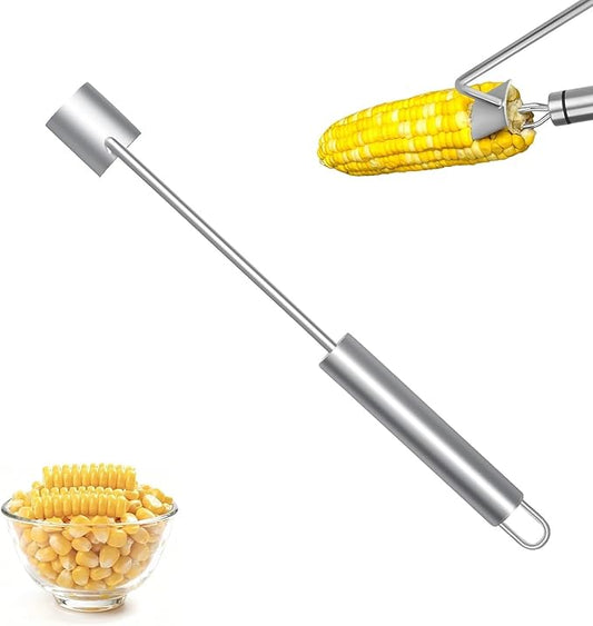 Corn on the Cob Remover Long Handle Stainless Steel Corn Stripping Tool,corn cob stripper, corn peeler for corn on the cob, Stainless Steel Corn Stripper Tool (1)