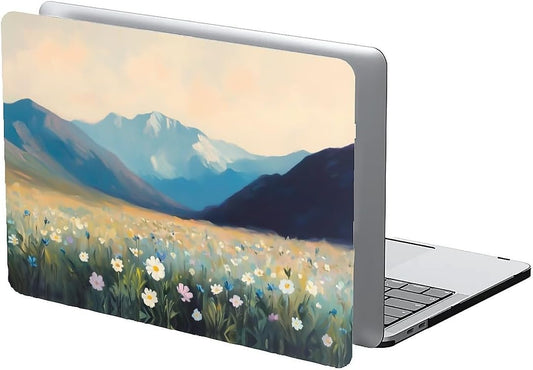 Compatible with MacBook Air 13.3 13.6 Inch Case 2022 2021 2020 2019 Plastic Hard Shell Case Cover,13.3 Pro(A1706/A1708/A1989/A2159/A2289/A2338), Wildflowers and Mountains