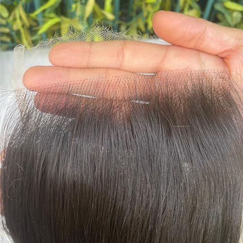 Grand Nature 6x6 HD Lace Closure, Virgin Human Hair Lace Closure Straight, Pre Plucked Natural Hair Line With Bleachable Knots