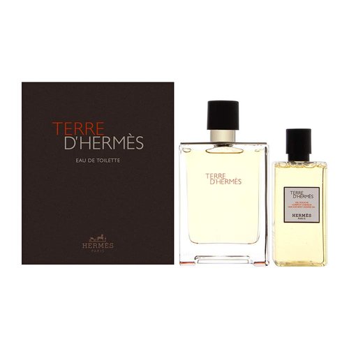Terre D'Hermes by Hermes for Men 2 Piece Set Includes: 3.3 oz Eau de Toilette Spray + 2.7 oz All Over Shower Gel