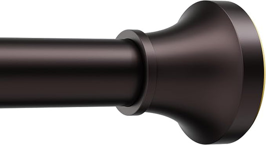 Adjustable Shower Curtain Rod 31-104 Inch, Never Rust Stainless Steel Brown Tension Rod, 1" Heavy Duty No-Drill for Bathroom, Kitchen & Closet