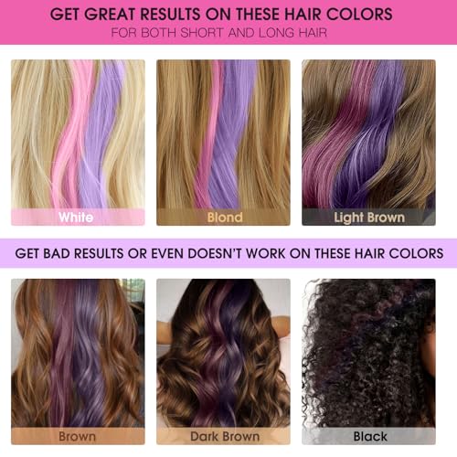 MSDADA Hair Chalk Comb Christmas Gifts Toys for Girls Kids 3 Pack - Temporary Washable Hair Color Dye Paint Teen Girl Gift Hair Stuff Accessories Makeup Kit Age 6 7 8 9 10 11 12 13 Years Old
