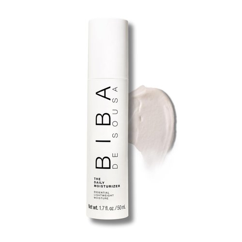 biba de sousa The Daily Moisturizer- Essential Hydration for All Skin Types - Non-comedogenic & Light Formula with Squalane & Vitamin C- Safe for Oily & Acne-Prone Skin (1.7 oz)