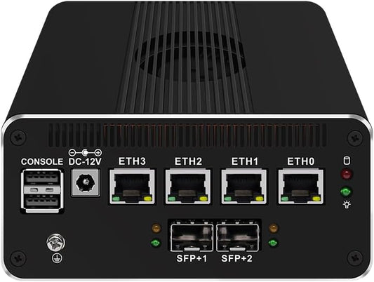 CWWK Intel Alder Lake N100(4C/4T Up to 3.4GHz)/N305(8C/8T Up to 3.8GHz) Dual SFP+10GbE Mini PC|4xIntel I226-V 2.5GbE |DDR5 Memory|PCI-E x4|HDMI+DP+Type-C (10 Gigabit N305, No RAM No SSD)