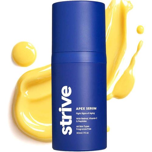 Strive - Anti-aging Retinal Serum - 0.1% Retinaldehyde, 10% Peptides & 2% Vitamin C E Ferulic Face Serum. Brightening, Firming, Wrinkle & Fine Line Reducing - Fragrance Free Anti aging Skincare - 30mL