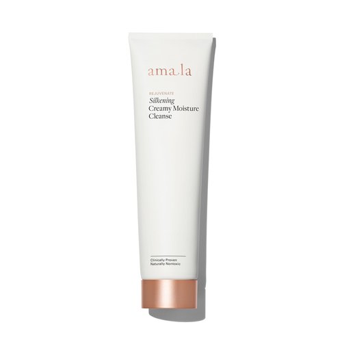 Amala Silkening Creamy Moisture Cleanse - Gentle Facial Cleanser Dissolves Impurities, Lifts Makeup, Clears Pore-Clogging Debris - AHAs & Plant Seed Oils (150ml)