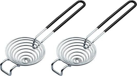 CAMKYDE Egg Separator Food Grade Stainless Steel Egg Yolk White Separation Tool, Set of 2 (Black)