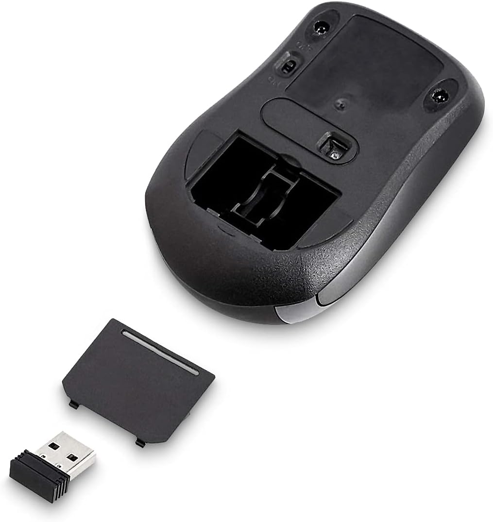 Amazon Basics 2.4 Ghz Wireless Optical Computer Mouse with USB Nano Receiver, Black, 30 Pack