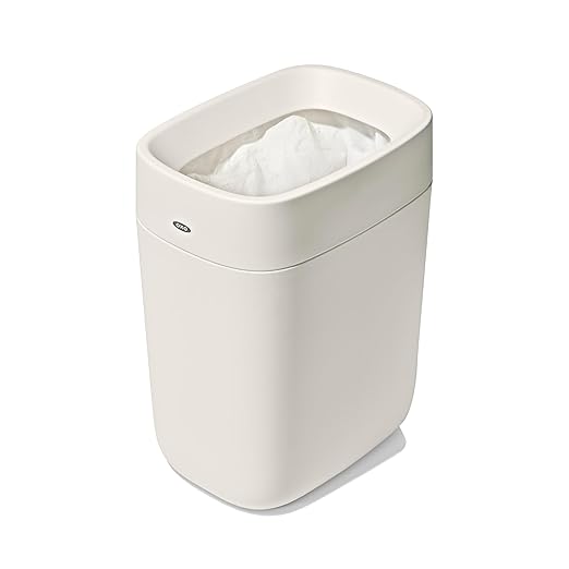 OXO Good Grips Trash Can, Bathroom Trash Can - White
