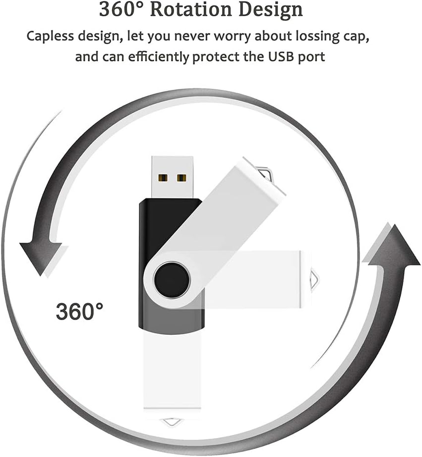 USB Flash Drive 256MB 50 Pack, Bulk USB 2.0 Thumb Drives Swivel Memory Stick Jump Drive Pen Drive,256MB 50 Pieces