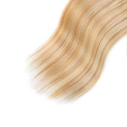 Giginger Bundles Human Hair P27/613 Blonde Straight Human Hair Bundles 22 24 26 Inch Highlight Honey Blonde Unprocessed Quick Weave Soft Sewn In Hair Extensions for Black Women