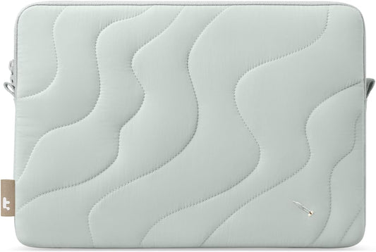 tomtoc 360 Protective Puffy Laptop Sleeve for 15-inch MacBook Air M4/A3241 2025, M3/A3114 2024, M2/A2941 2023, 15-inch Surface Laptop 7th(Copilot+ PC)/6/5/4/3, Quilted Puffer Soft Computer Case Bag