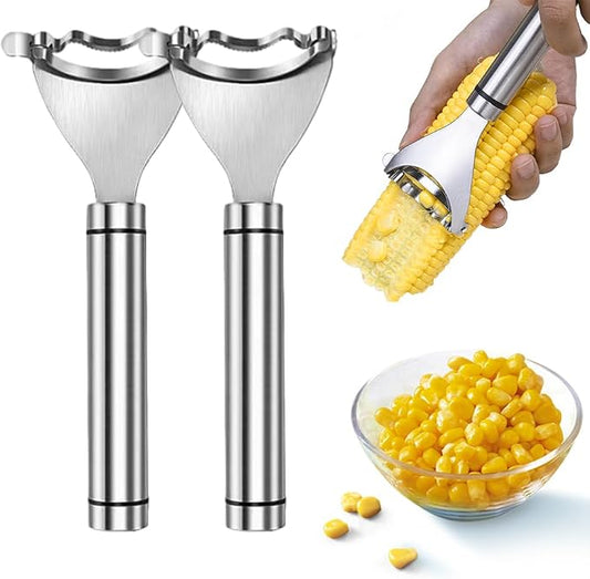 2026 Upgraded Corn Peeler, Stainless Steel Corn Cob Stripper Tool Corn Thresher from the Cob, Fast Corn Cob Separator (2 PCS)