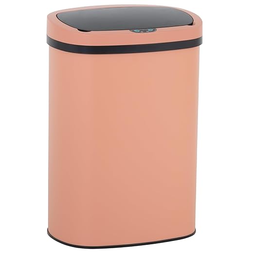 FDW Garbage Can 13 Gallon 50 Liter Kitchen Trash Can for Bathroom Bedroom Home Office Automatic Touch Free High-Capacity with Lid Brushed Stainless Steel Waste Bin