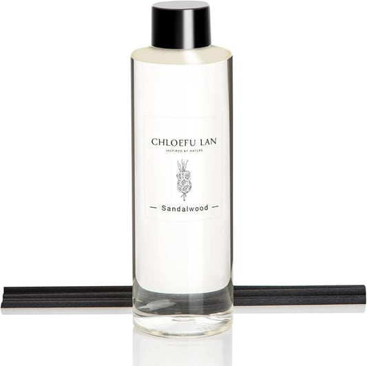 Sandalwood Essential Oil Scented Diffuser Oil 200ml/6.76 fl oz for Home, Scented Oils Diffuser Refill, Diffuser Sticks, Bathroom Diffuser, Best for Aromatherapy, SPA and Home, 0% Alcohol