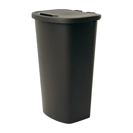 Kitchen Trash can, 11 gallons, Black, Plastic, flip-top, Suitable for Kitchens, bathrooms, and Offices.