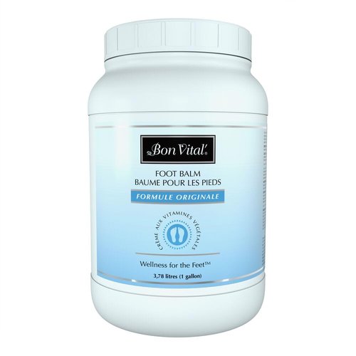 Bon Vital' - BVFB36Z Original Foot Balm for Dry Cracked Feet and Heels, Promotes Healthy Feet and Speeds Healing for Blisters and Abrasions on Heel, Increases Circualtion in Feet, 36 Oz Pump Jar