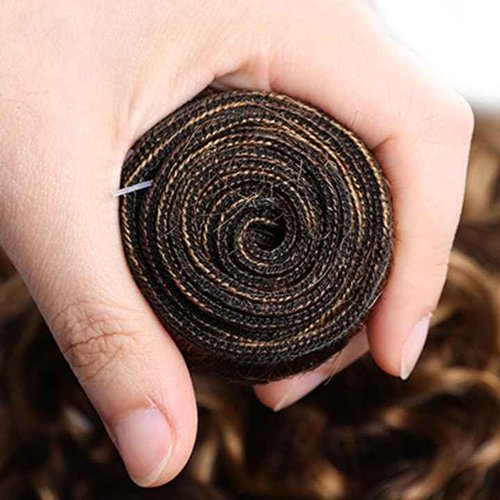 P4/30 Highlight Brown Bundles Human Hair Water Wave Bundles 34 34 34 Inch Unprocessed Brazilian Virgin Hair Weave 3 Bundle 50 Grams Per Bundle Chocolate Human Hair Extensions
