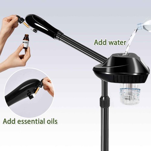 LKT COBTAC Professional Face Steamer on Wheels,Ozone Face Steamer for Deep Facial Cleansing