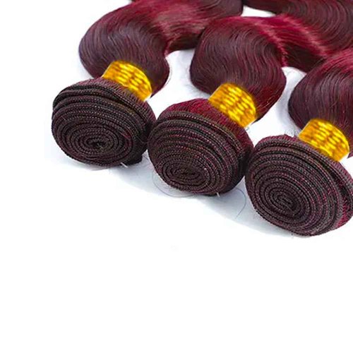 26 28 30 inch 99J Bundles Human Hair Burgundy Body Wave 3 Bundles 99J Body Wave Bundle Human Hair Extensions