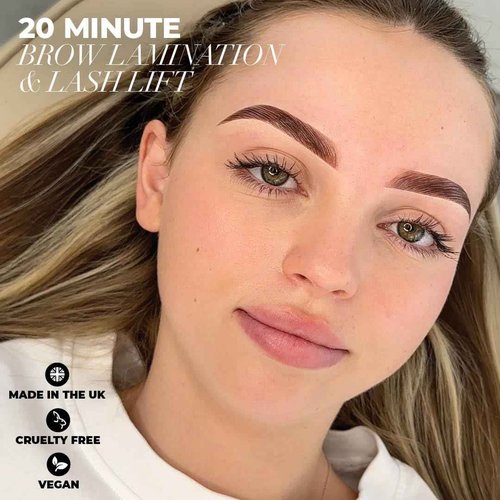 One V Salon Brow Lamination and Lash Lift Professional Kit – Instant Lift for Lashes & Brows – Vegan, Long-Lasting, Complete Lash and Brow Lift Kit with Sachets, Tools, and Glue Balm