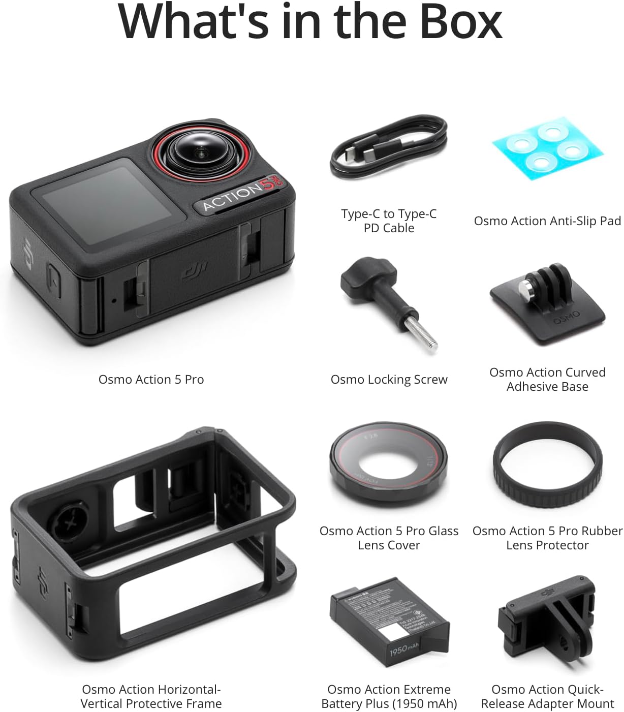 DJI Osmo Action 5 Pro Standard Combo, Waterproof Action Camera with 1/1.3" Sensor, 4K/120fps Video, Subject Tracking, Stabilization, Dual OLED Touchscreens, Action Camera 4K Ideal for Sports, Vlog
