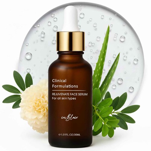 Inblair Rejuvenate Resurfacing Face Serum - Skin Care Serum for Face Wrinkles, Fine Lines, Dark Spots - Multi-Weight Hyaluronic Acid Formula for All Skin Types - 1 fl.oz.