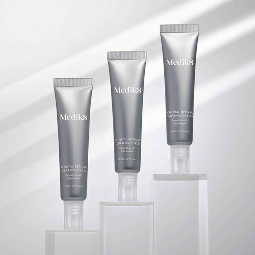 Medik8 Crystal Retinal Ceramide Eye 6 - Gentle Vitamin A Eye Cream - Reduces Appearance of Wrinkles - Perfect for Sensitive Skin - 0.5 oz