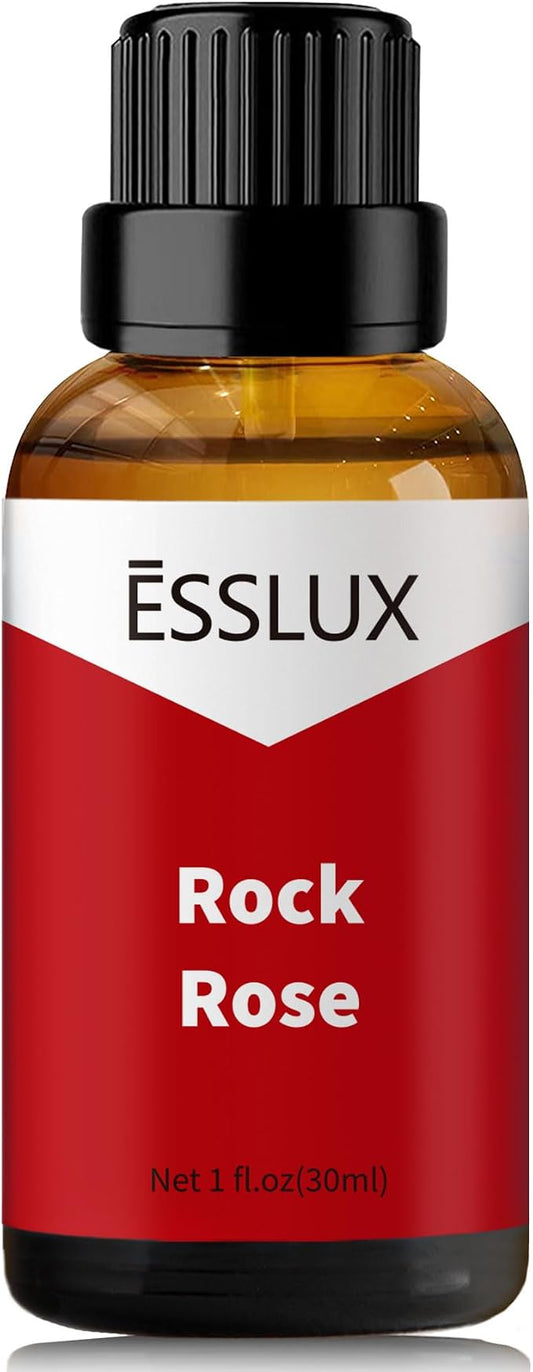 Rock Rose Fragrance Oil, ESSLUX Aromatherapy Essential Floral Scented Oils for Home for Diffuser, Massage, Soap, Candle Making Scents, Perfume, Humidifier, 30 ml