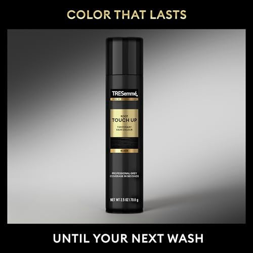 TRESemm? Root Touch-Up Temporary Black Hair Hair Color Touch-Up Spray, Ammonia-free, Peroxide-free Root Cover-Up Spray 2.5 oz