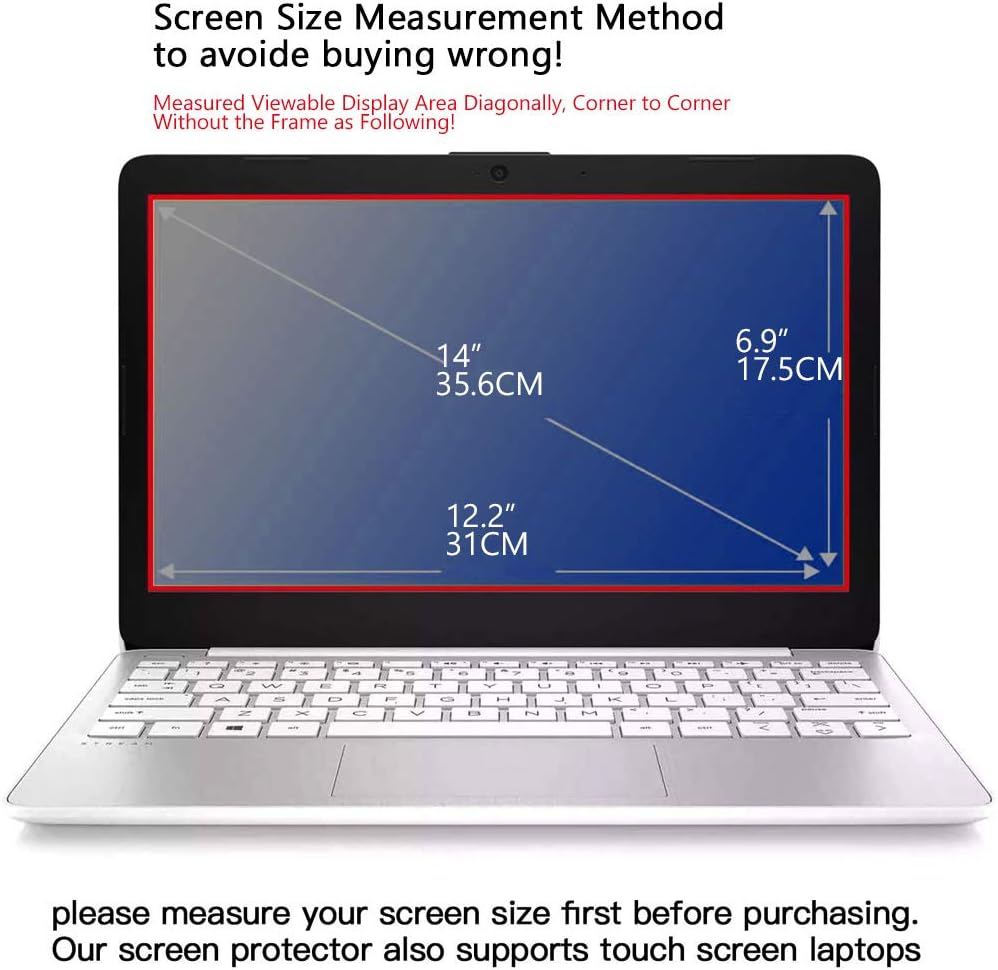 2 Pack 14" Laptop Screen Protector Eye Protection Anti Glare Anti Blue Light Screen Protector for 14 Inch with 16:9 Aspect Ratio Laptop"